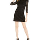 Vestido feminino Michael Kors com lantejoulas e renda, preto, tamanho XX-S