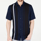Camisa social masculina Alfani Classic Fit com gola azul, tamanho pequeno