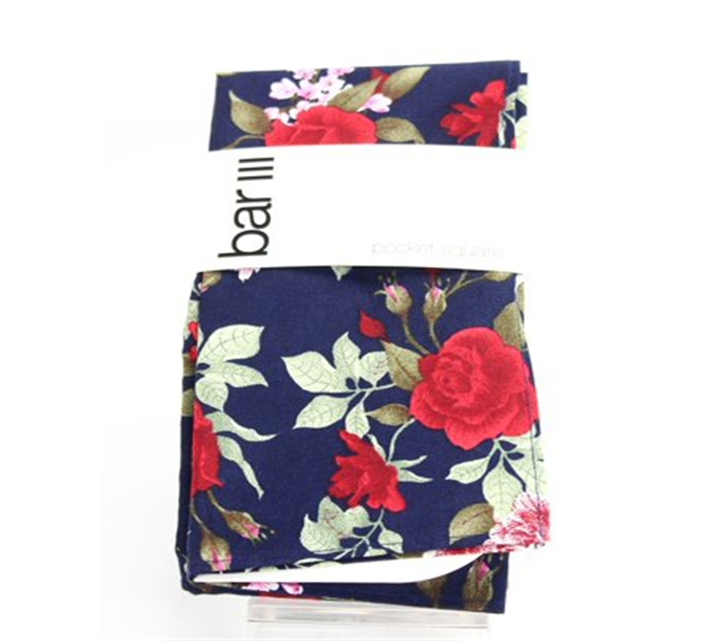 Lenço de bolso acessório estampado floral masculino Bar III azul tamanho regular
