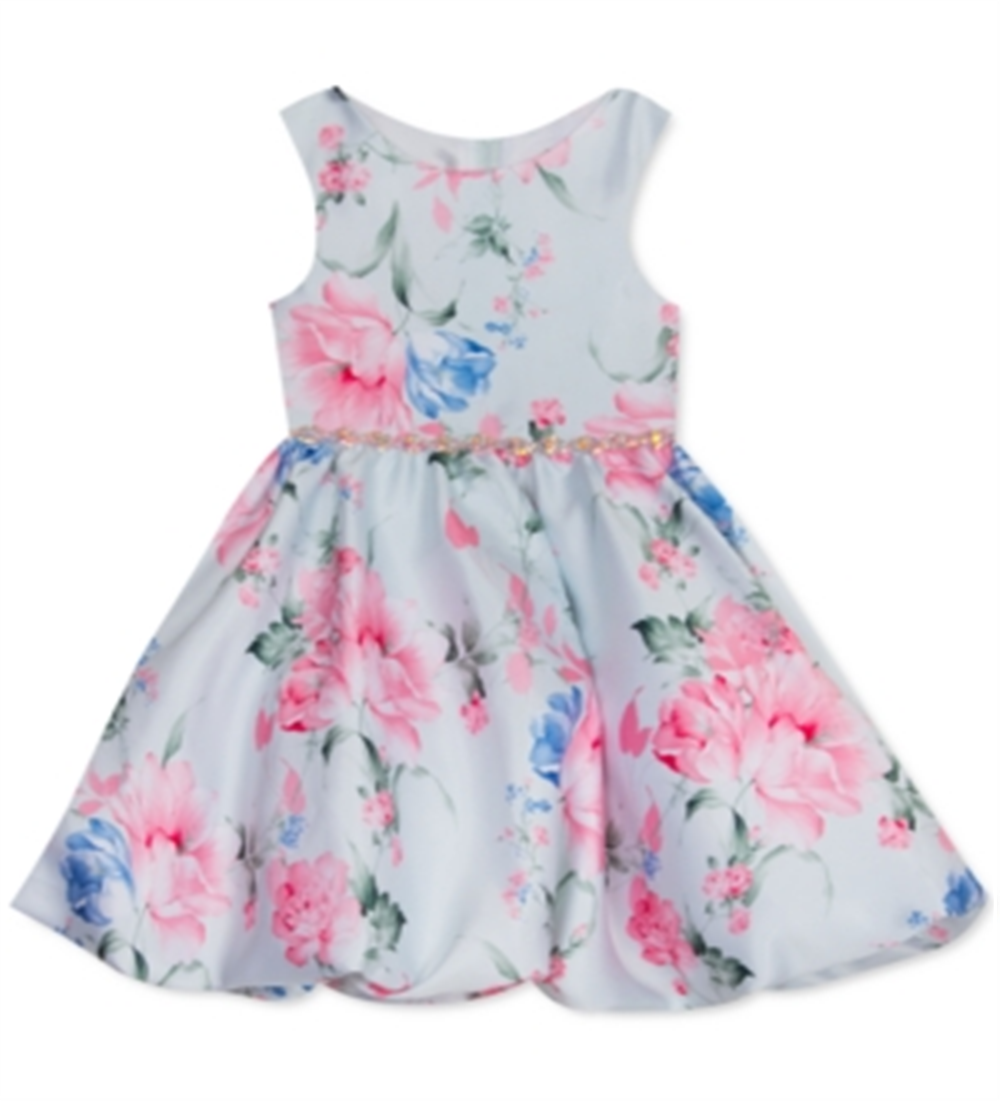 Vestido de bolinhas de mikado estampado para meninas, edição rara, verde, tamanho 5