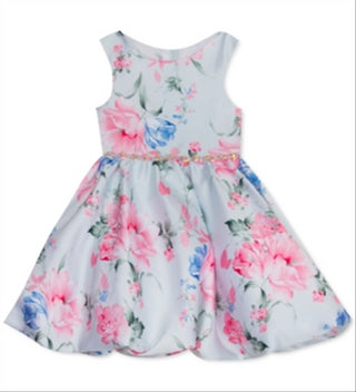 Vestido de bolinhas de mikado estampado para meninas, edição rara, verde, tamanho 5