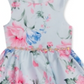 Vestido de bolinhas de mikado estampado para meninas, edição rara, verde, tamanho 5