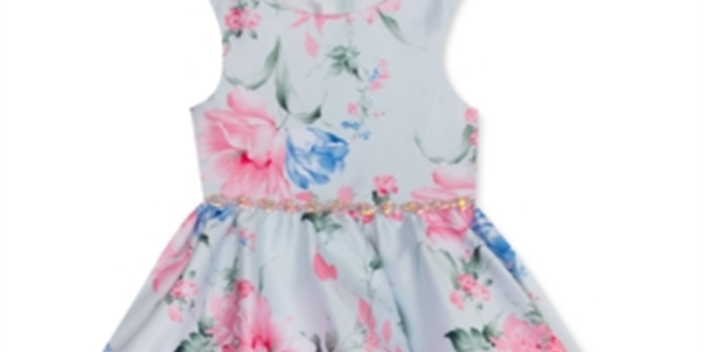 Vestido de bolinhas de mikado estampado para meninas, edição rara, verde, tamanho 5