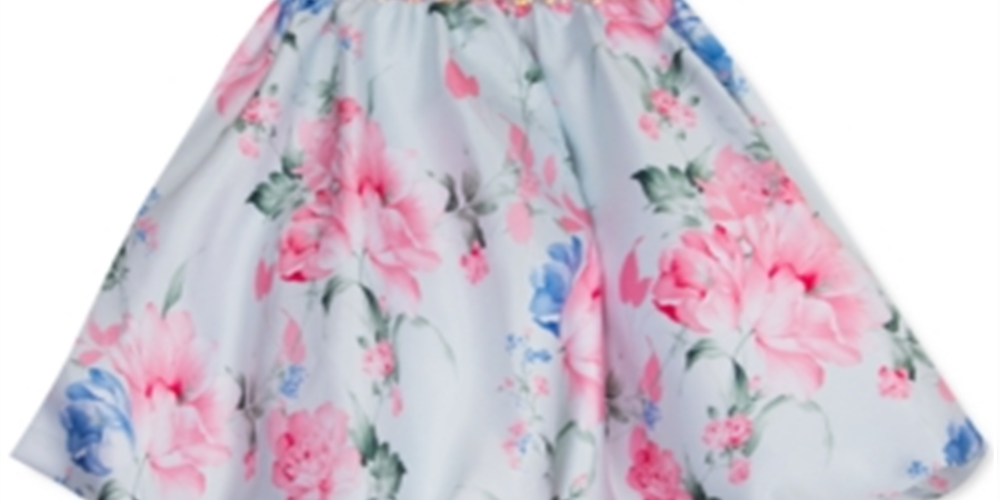 Vestido de bolinhas de mikado estampado para meninas, edição rara, verde, tamanho 5