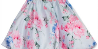 Vestido de bolinhas de mikado estampado para meninas, edição rara, verde, tamanho 5