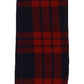 Lenço de bolso leve xadrez de cravo Bar III masculino vermelho tamanho único