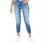Calça jeans skinny feminina Flying Monkey, azul, tamanho 25, cropped e desgastada