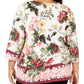 Charter Club Blusa Feminina Estampada Floral Branca Tamanho Pequeno Grande