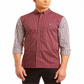 Camisa masculina Lacoste xadrez com botões, tamanho regular, vermelha, tamanho 42
