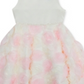 Vestido curto Soutache alto e baixo Rare Editions para meninas, tamanho 2T, branco