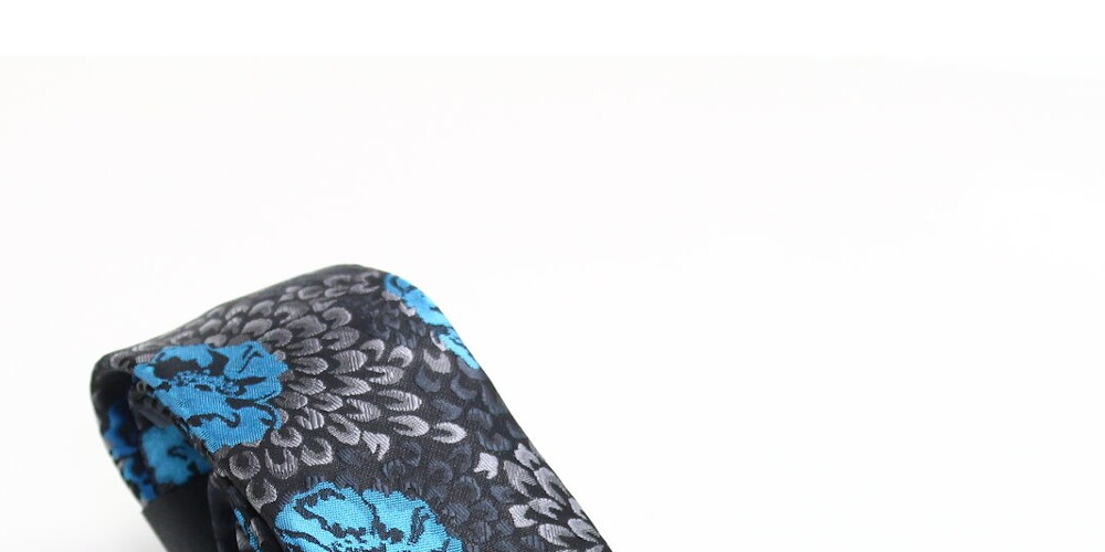 Gravata fina floral masculina INC International Concepts azul tamanho regular