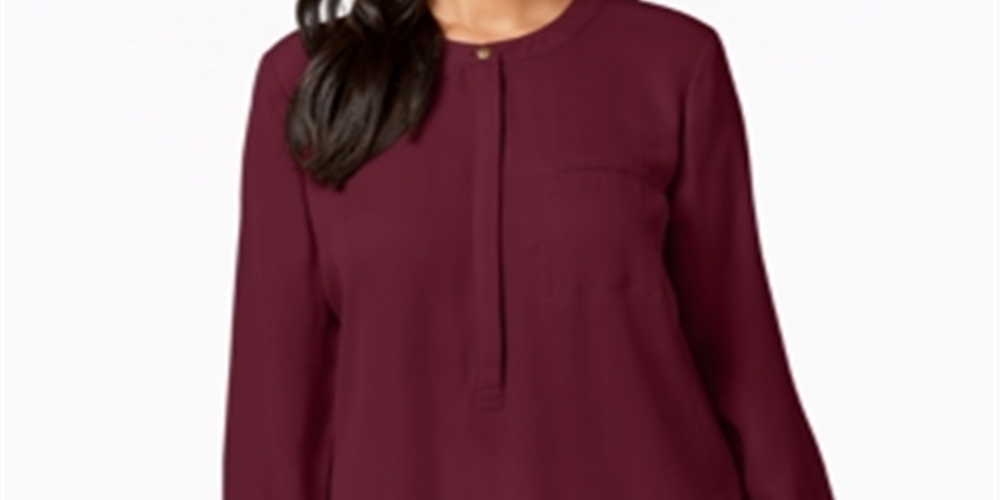 Blusa feminina plissada nas costas, tamanho pequeno, vermelha, da coleção JM