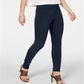 Calça legging feminina de malha modeladora INC International Concepts, comprimento total, pele de cobra, preta, bege, tamanho P