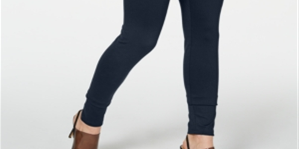 Calça legging feminina de malha modeladora INC International Concepts, comprimento total, pele de cobra, preta, bege, tamanho P