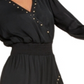 Vestido feminino com babados e tachas da INC International Concepts, preto, tamanho pequeno e pequeno