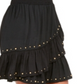 Vestido feminino com babados e tachas da INC International Concepts, preto, tamanho pequeno e pequeno