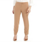 Calça feminina Anne Klein com zíper, marrom, tamanho 4