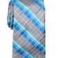 Gravata profissional xadrez masculina Van Heusen, azul, tamanho regular