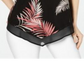 Blusa feminina Alfani bordada com bainha pontuda, preta, tamanho pequeno G