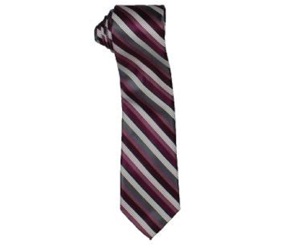 Gravata clássica listrada com código de barras masculina Van Heusen vermelha tamanho regular