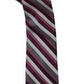 Gravata clássica listrada com código de barras masculina Van Heusen vermelha tamanho regular