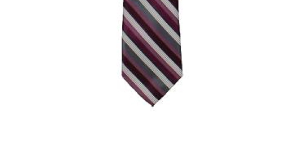 Gravata clássica listrada com código de barras masculina Van Heusen vermelha tamanho regular