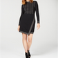 Vestido suéter feminino com tachas da INC International Concepts, preto, tamanho X-S