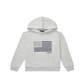 Ralph Lauren Big Boy's Moletom com capuz de algodão felpudo bordado cinza tamanho P