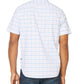 Camisa xadrez masculina Nautica Classic Fit com botões, azul, tamanho pequeno