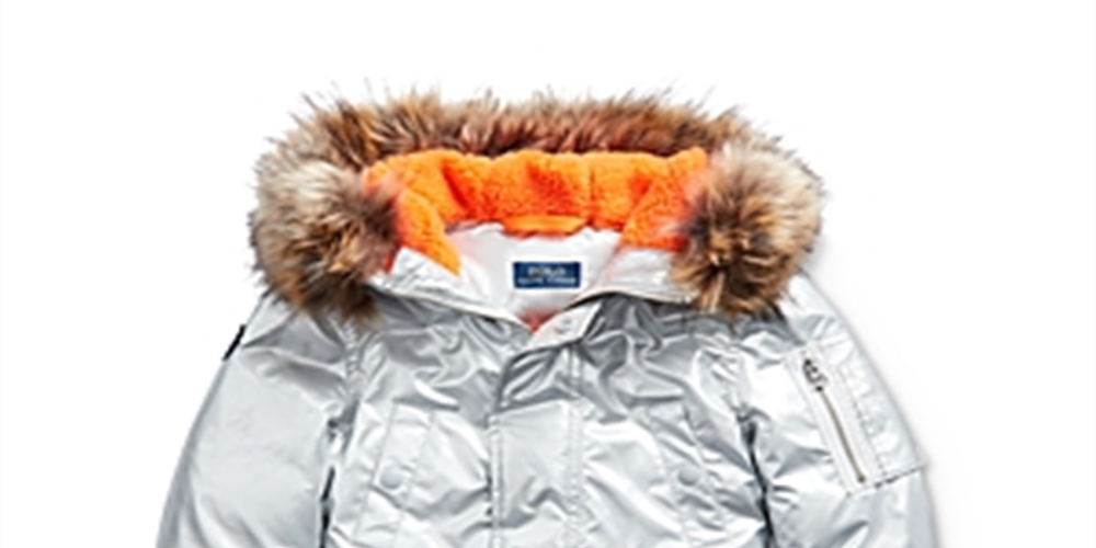 Jaqueta Parka Militar Ralph Lauren para Meninos, Prata, Tamanho 6