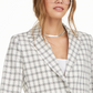 Blazer estruturado feminino Danielle Bernstein, branco, tamanho X-S