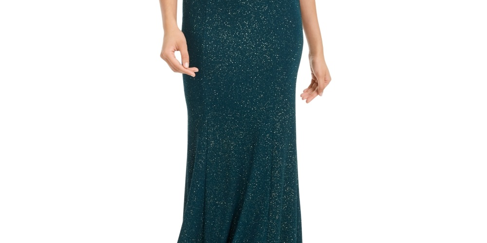 Vestido infantil City Studios com decote falso e alças brilhantes, verde, tamanho 13