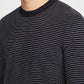 Suéter masculino Theory Ollis Crewneck de lã merino e manga comprida, preto, tamanho grande