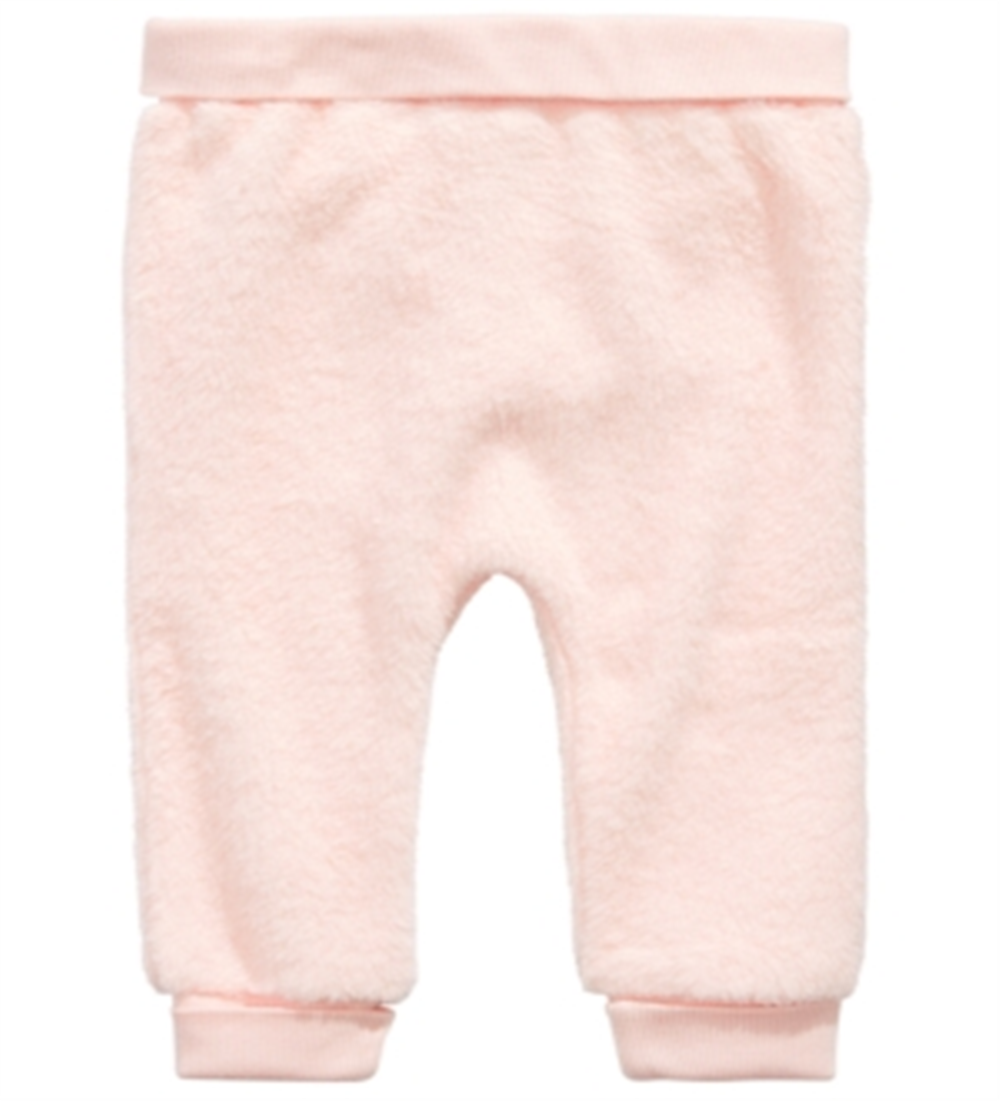 Calça jogger de pele sintética para bebê First Impressions para meninas, rosa blush, tamanho 0-3 M
