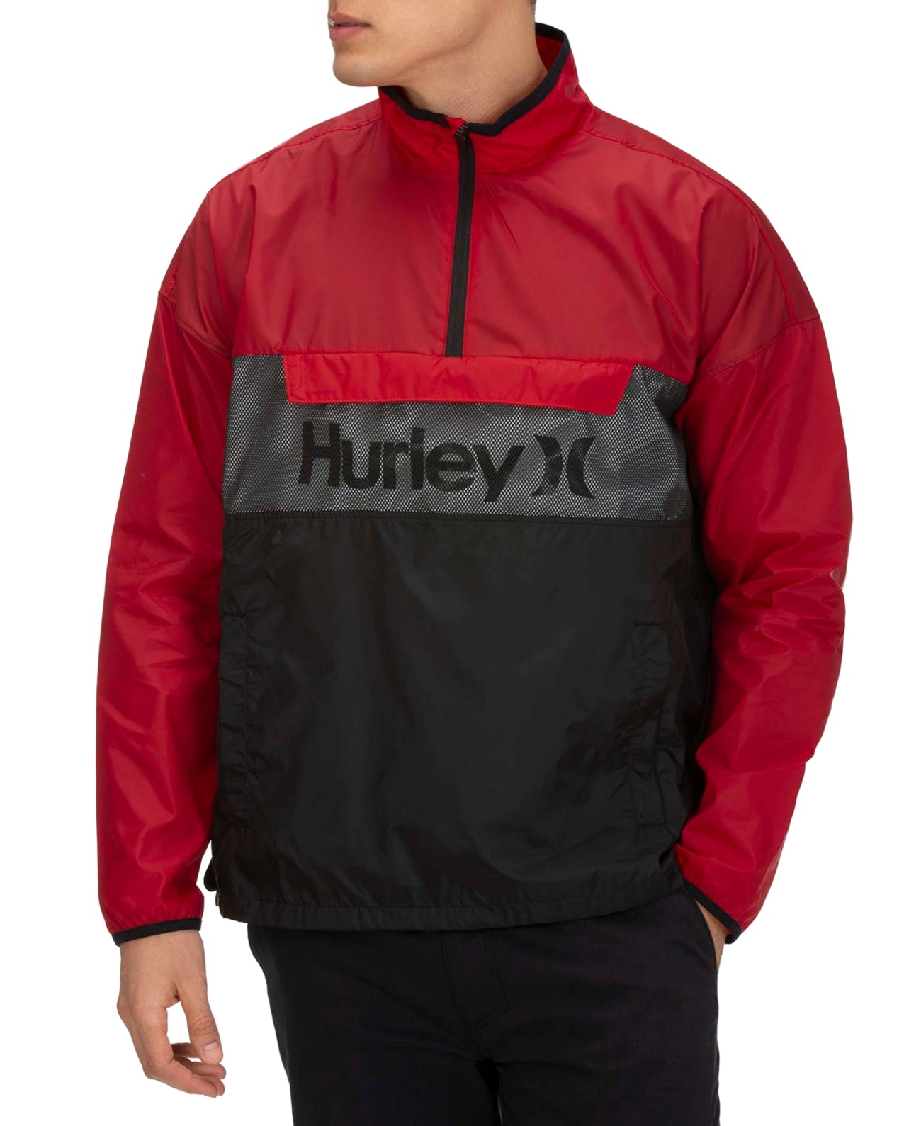 Jaqueta Hurley Siege Anorack Masculina Vermelha Tamanho Grande