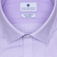 Camisa social masculina Ryan Seacrest estampada slim fit de algodão macio, roxa, tamanho 17,5 x 32-33
