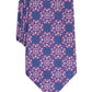 Gravata de seda medalhão masculina Tasso Elba rosa tamanho regular