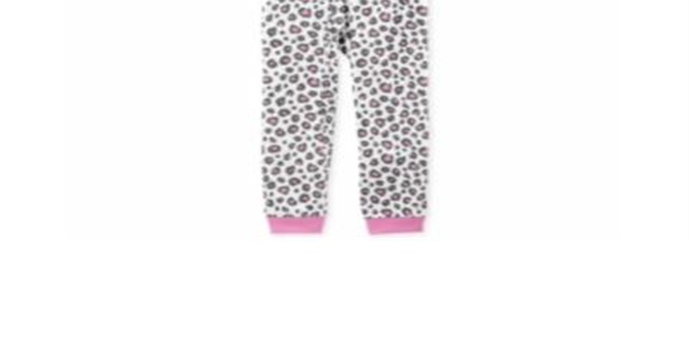 Pijama Carter's Little &amp; Big Girl's 1 peça estampa de leopardo branco/rosa tamanho 5