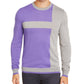 Suéter Alfani Masculino Merino Blend Blocked Crewneck Cinza Tamanho Grande