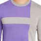 Suéter Alfani Masculino Merino Blend Blocked Crewneck Cinza Tamanho Grande
