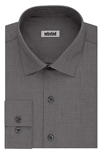 Camisa social masculina com gola Kenneth Cole, cinza, tamanho 34-35