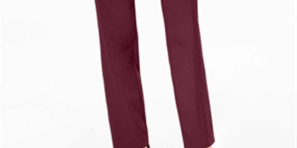 Calça feminina JM Collection Tummy Control Curvy Fit vermelha tamanho 16X3