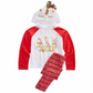 Conjunto de pijamas de 2 peças do esquadrão do Papai Noel da Max &amp; Olivia Little &amp; Big Girl, tamanho branco -G (10-12)