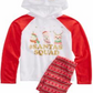 Conjunto de pijamas de 2 peças do esquadrão do Papai Noel da Max &amp; Olivia Little &amp; Big Girl, tamanho branco -G (10-12)