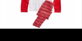 Conjunto de pijamas de 2 peças do esquadrão do Papai Noel da Max &amp; Olivia Little &amp; Big Girl, tamanho branco -G (10-12)