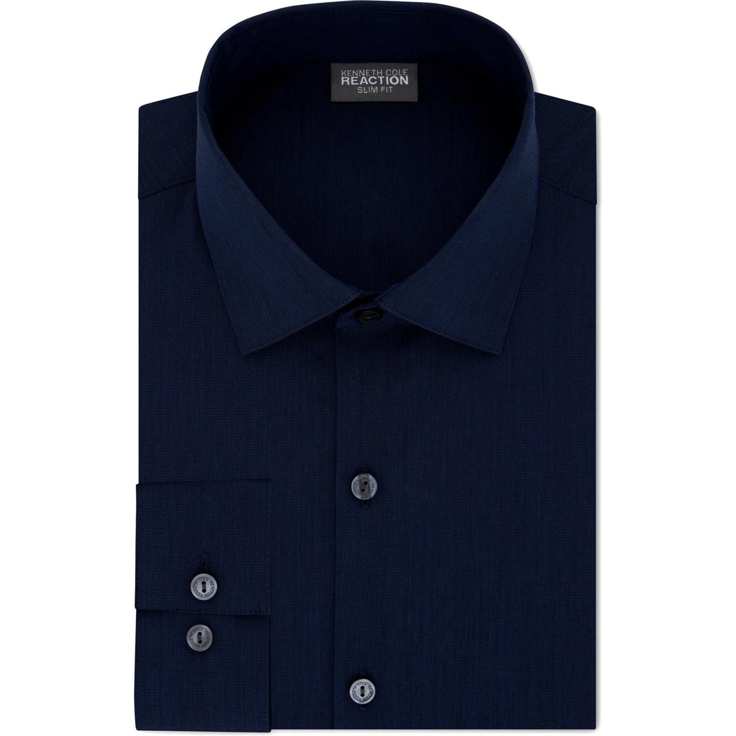 Camisa social masculina Kenneth Cole Reaction The Flex Slim Fit sem rugas, azul, tamanho 16,5 x 34 x 35
