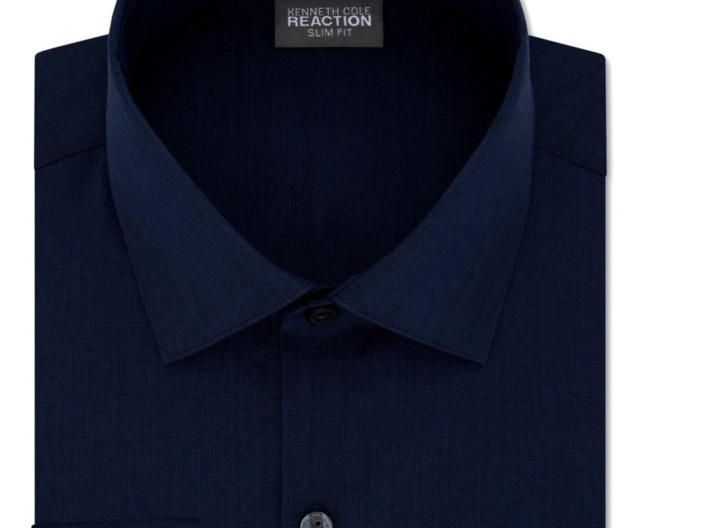 Camisa social masculina Kenneth Cole Reaction The Flex Slim Fit sem rugas, azul, tamanho 16,5 x 34 x 35