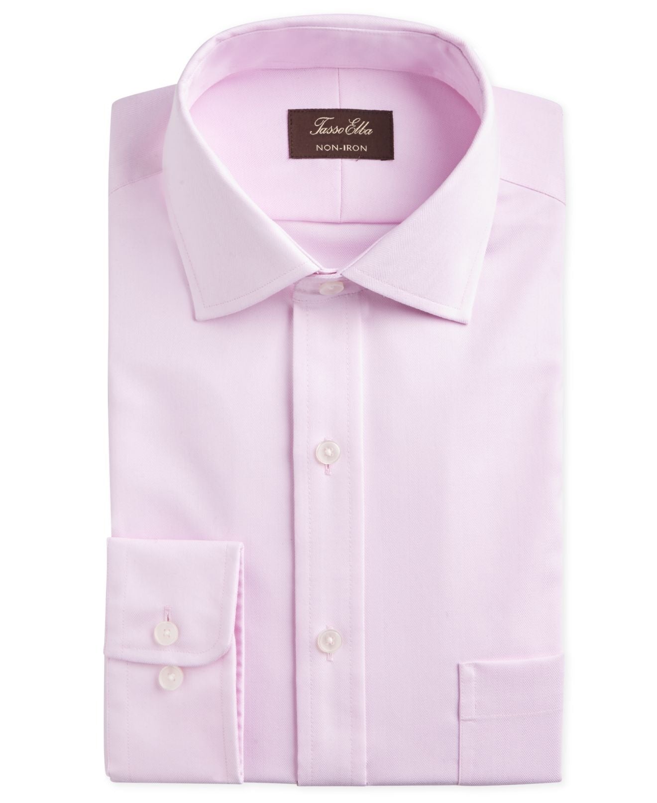 Camisa social masculina Tasso Elba Regular Fit com botões, rosa, tamanho 16