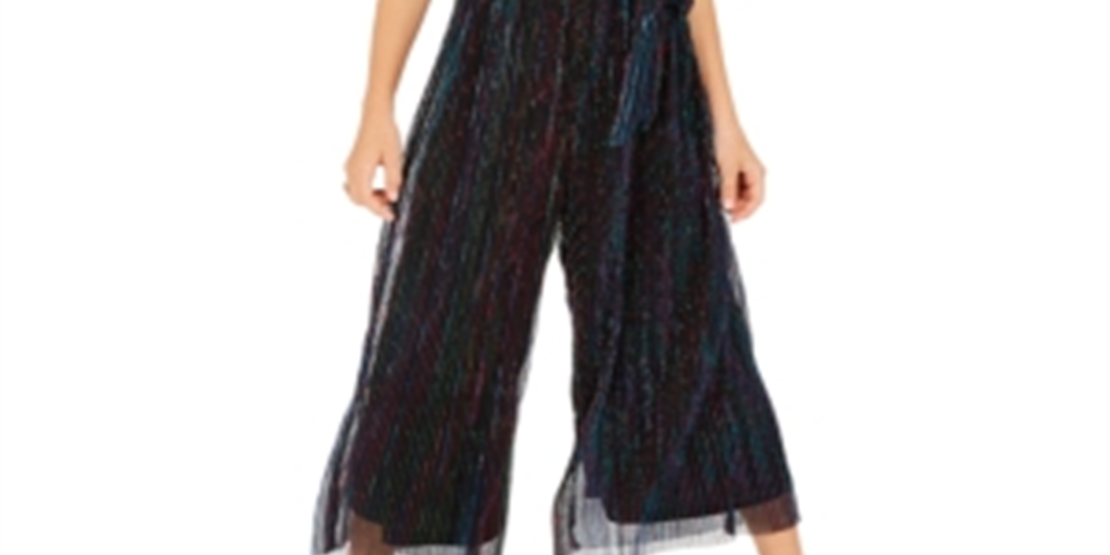 Macacão listrado metálico com lantejoulas e corações para meninas grandes, azul, tamanho pequeno