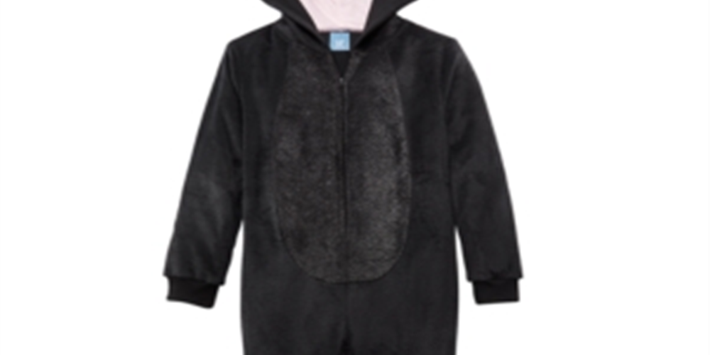 Macacão de gato Max &amp; Olivia Little &amp; Big Girl's, pijama preto, tamanho P